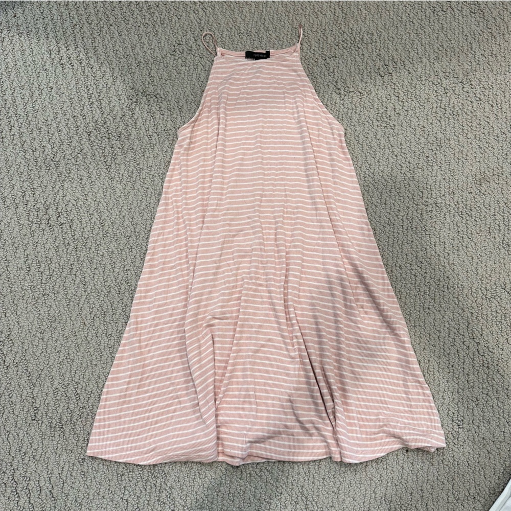 Forever21 Pink Ribbed Jersey Dress size S